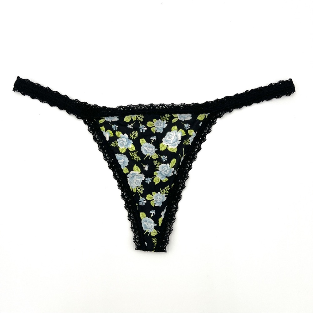 Victoria's Secret Sexy Little Things Vintage Thong Panties Lace Floral Coquette